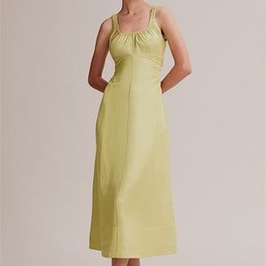 NWT Country Road Silk Fluid Slip Dress Dress Pea Green